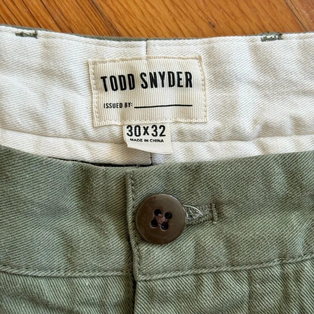 Todd Snyder Olive Green Chinos